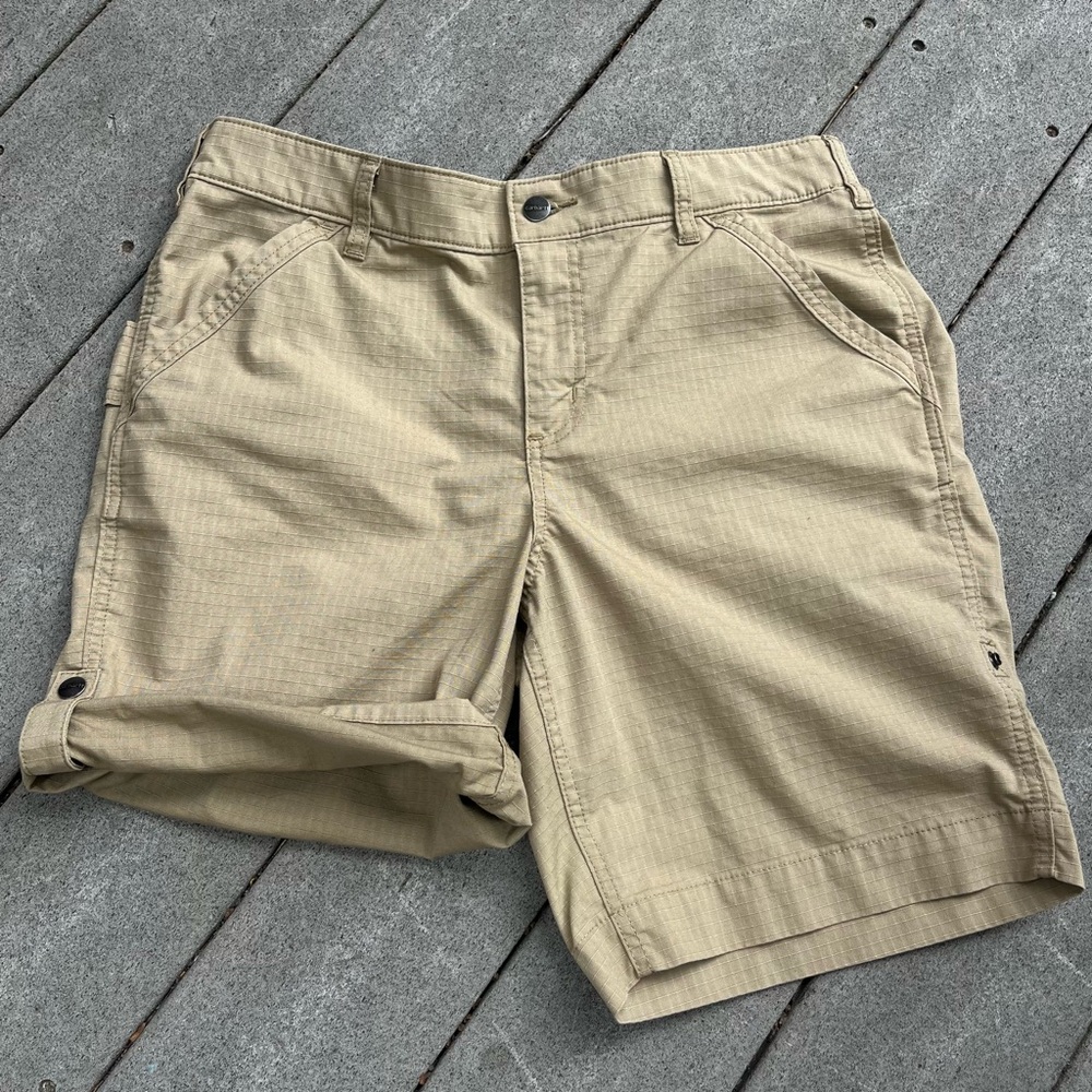 Carhartt BS213-W Force Original Fit Work Shorts Women‎ 12 Beige Rip Stop